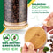 GREEN BEE - Set van 6 grote voorraadpotten - Luchtdicht en vaatwasserbestendig - 2x1500ml + 4x650ml (set van 6)