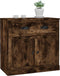 vidaXL - Dressoir - 70x35,5x67,5 - cm - bewerkt - hout - gerookt - eikenkleurig