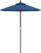 vidaXL - Parasol - met - houten - paal - 196x231 - cm - azuurblauw