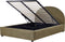 VAUCLUSE - Bed met opbergruimte - Olijfgroen - 140 x 200 cm - Bouclé