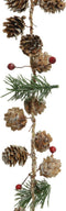Decoris Dennneappel Slinger - Groen/Rood - 150 cm