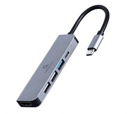 Gembird A-CM-COMBO5-03 - 5-in-1 Multi-Adapter - USB-C HDMI 4K 87W Power Delivery