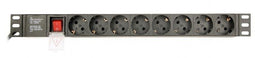 Gembird EG-PDU-014-C14 - Stekkerdoos 8x Geaarde Sockets met Schakelaar - 3 m Kabel - Zwart