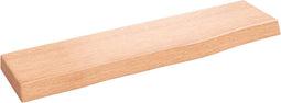 vidaXL - Wandschap - 40x10x2 - cm - behandeld - massief - eikenhout