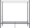 vidaXL - Hemelbedframe - metaal - grijs - 90x200 - cm