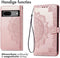 imoshion Hoesje Geschikt voor Google Pixel 7a Hoesje Met Pasjeshouder - imoshion Mandala Bookcase - Rosé Goud