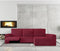 Hoes voor chaise longue met lange armleuning rechts Eysa JAZ Bordeaux 180 x 120 x 360 cm