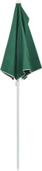 vidaXL - Parasol - half - met - paal - 180x90 - cm - groen