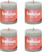 Bolsius Stompkaarsen Shine 4 st rustiek 80x68 mm zandgrijs