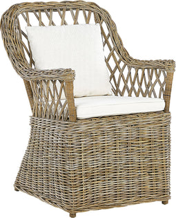 Beliani MAROS - Tuinstoel - Beige - Rotan