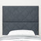 vidaXL - Hoofdbord - met - Diamantblokjes - Donkergrijs - 100 - cm - Velours