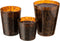 J-Line geurkaars Noa - Sandalwood - glas bruin - large - 95U