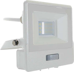 V-TAC VT-118S-1-W LED Schijnwerpers met PIR Sensor - Samsung - IP65 - Wit - 10W - 735 Lumen - 4000K - 5 Jaar - Modelnr: - VT-118S-1-W