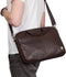 Knomo StanFord Leather slim laptop carrier 13 Inch bruin