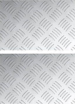 vidaXL - Aluminium - Checker - Platen - 2 - stuks - Antislip - 30x20 - cm