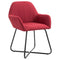 vidaXL - Eetkamerstoelen - 2 - st - stof - wijnrood