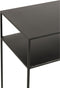 J-Line console Rechthoekig 2 Planken - metaal - zwart