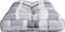 vidaXL - Palletkussen - ruitpatroon - 80x40x12 - cm - stof - ruitpatroon - grijs
