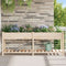 vidaXL - Tuinplanter - met - Rasters - 203x53x76 - cm - Massief - Grenenhout