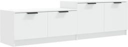 vidaXL - Tv-meubel - 158,5x36x45 - cm - bewerkt - hout - wit