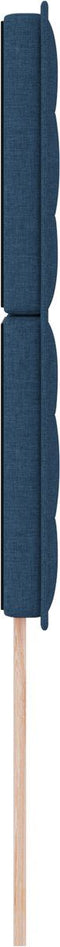 vidaXL - Hoofdbord - met - Lijnenontwerp - in - Blauw - - - 90 - cm - Stof