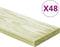 vidaXL - Terrasplanken - 48 - st - 5,76 - m² - 1 - m - massief - grenenhout