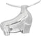 vidaXL - Stier - Sculptuur - Zilver - 37x44x17 - cm - Aluminium