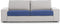Bankbedekking Eysa JAZ Blauw 85 x 15 x 100 cm