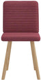 vidaXL - Eetkamerstoelen - 2 - st - stof - wijnrood