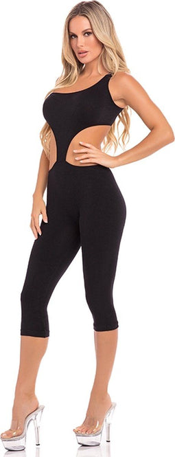 Asymmetrische croptop catsuit - M/L