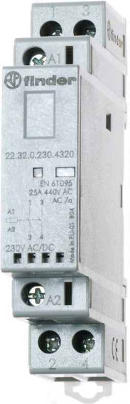 Finder 22.32.0.230.4420 Contactor 2x NC 230 V/DC, 230 V/AC 25 A 1 stuk(s)