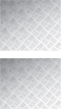 vidaXL - Aluminium - Antislipplaten - 2 - stuks - 60x50 - cm