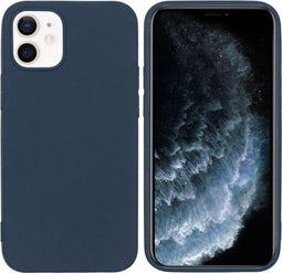 iMoshion Hoesje Geschikt voor iPhone 12 Mini Hoesje Siliconen - iMoshion Color Backcover - Donkerblauw