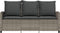 vidaXL - Tuinbank - 3-zits - met - kussens - & - tafel - poly - rattan - grijs