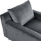 GUERET - Chaise longue - Grijs - Symmetrisch - Fluweel