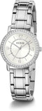 Guess Dames Horloge GW0468L1 Staal Quartz met Zilverkleurige Wijzerplaat en Zirkonia 32mm