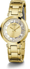 Guess Dames Horloge GW0470L2 Staal met Geelgouden Plating Quartz 38mm