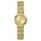 Guess Dames Horloge GW0476L2 Staal met Geelgouden Plating Quartz en Geelgouden Wijzerplaat met Zirkonia