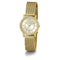 Guess Dames Horloge GW0534L2 Staal met Geelgouden Plating Quartz Zirkonia en met Meshband
