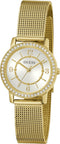 Guess Dames Horloge GW0534L2 Staal met Geelgouden Plating Quartz Zirkonia en met Meshband