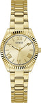 Guess Dames Horloge GW0687L2 Staal met Gouden Plating Quartz en Gouden Wijzerplaat