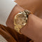 Guess Dames Horloge GW0687L2 Staal met Gouden Plating Quartz en Gouden Wijzerplaat