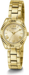 Guess Dames Horloge GW0687L2 Staal met Gouden Plating Quartz en Gouden Wijzerplaat