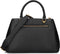 GUESS Handtas Schoudertas Malva Girlfriend Satchel Black Zwart