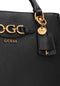GUESS Handtas Schoudertas Malva Girlfriend Satchel Black Zwart