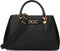 GUESS Handtas Schoudertas Malva Girlfriend Satchel Black Zwart