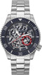 Guess Heren Horloge GW0488G1 Staal Quartz Chronograaf Met Donkerblauw Wijzerplaat