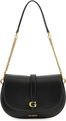 Guess Kuba Triple Compartment Dames Schoudertas - Zwart - One Size