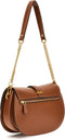 Guess Kuba Triple Compartment Schoudertas Dames - Cognac - One Size