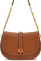 Guess Kuba Triple Compartment Schoudertas Dames - Cognac - One Size
